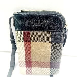 Burberry Black and Red Checkered Shoulder Bag